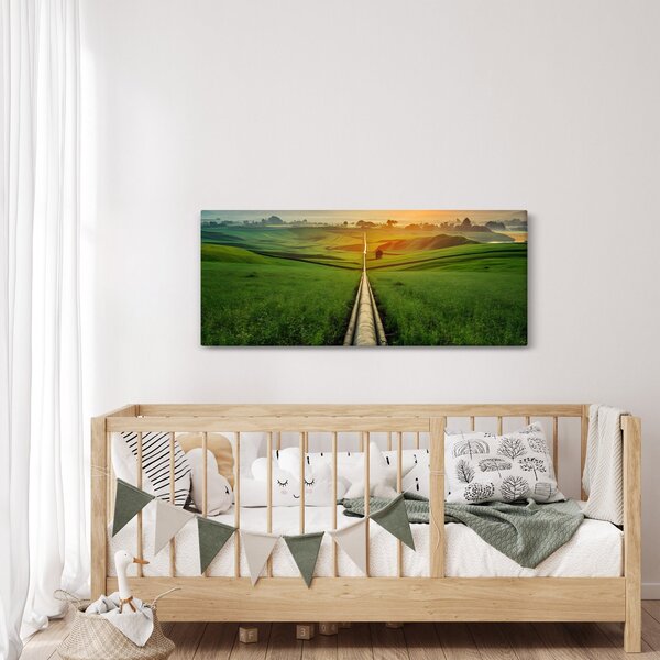 Slika - Izlazak sunca nad dolinom (120x50 cm)
