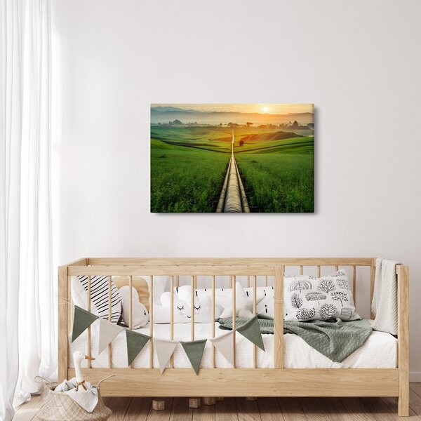 Slika - Izlazak sunca nad dolinom (90x60 cm)