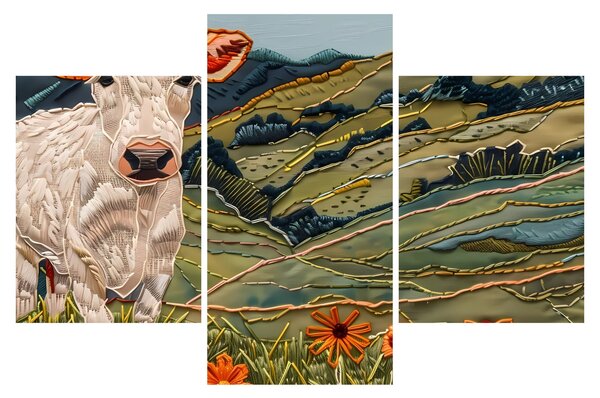 Slika - Imitacija pletenog motiva (90x60 cm)