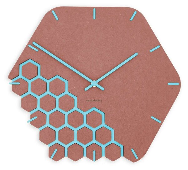 Zidni sat Luxhora Fragmenta Red 10 boja kazaljki