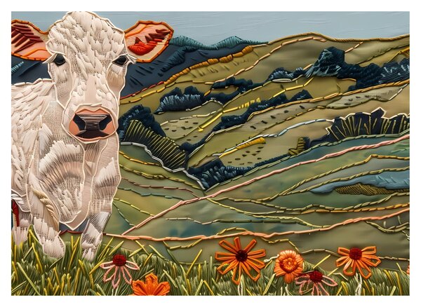 Slika - Imitacija pletenog motiva (70x50 cm)