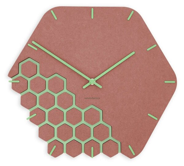 Zidni sat Luxhora Fragmenta Red 10 boja kazaljki