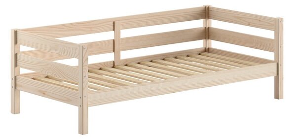 Dječji krevet od masivnog bora s podnicom 90x200 cm u prirodnoj boji Margrit – Vipack