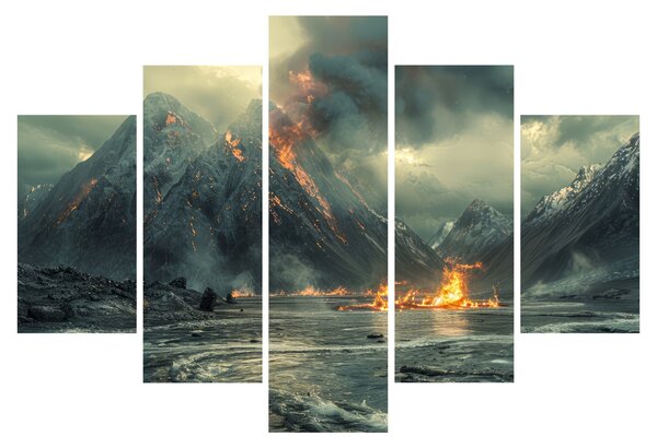 Slika - Vulkanska erupcija (150x105 cm)
