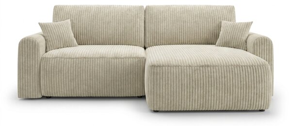 Razvlačni dvostrani kutni kauč NORDEN TILIA 250x140 cm, krem