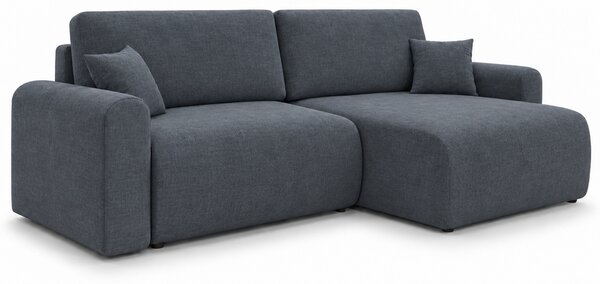 Razvlačiva obostrana sjedeća garnitura u obliku slova L NORDEN PAROS 250x140 cm, tamno siva