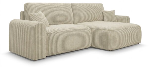 Razvlačni dvostrani kutni kauč NORDEN TILIA 250x140 cm, krem
