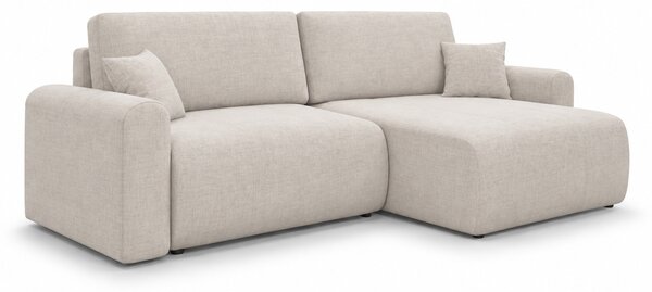 Razvlačna dvostrana kutna garnitura u L NORDEN PAROS 250x140 cm, krem