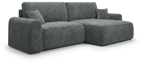 Razvlačiva obostrana kutna garnitura NORDEN TILIA 250x140 cm, sivo-plava
