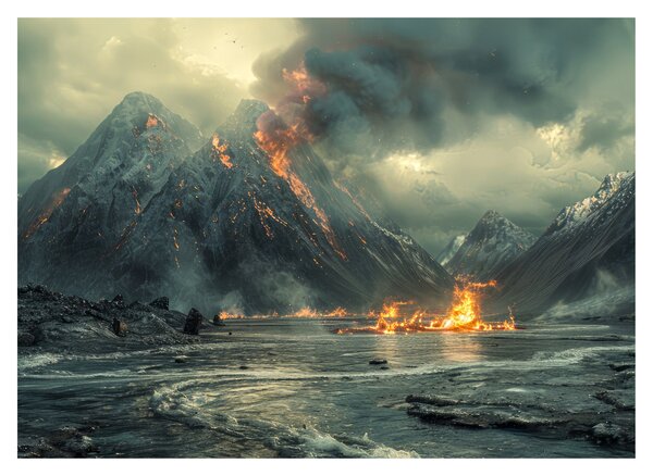 Slika - Vulkanska erupcija (70x50 cm)