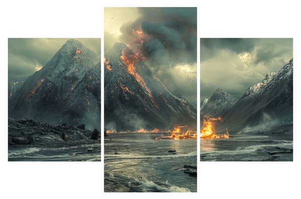 Slika - Vulkanska erupcija (90x60 cm)