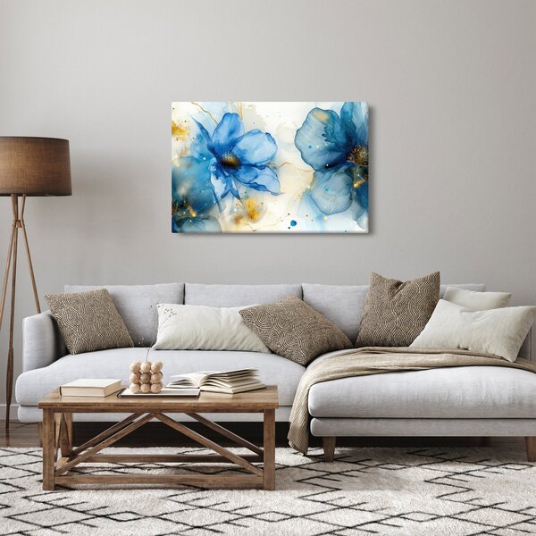 Slika - Cvijeće, slika tušem (90x60 cm)