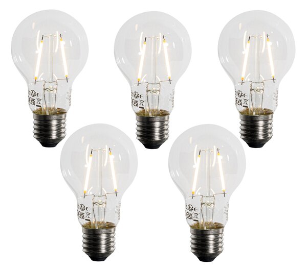 Set od 5 E27 LED žarulja A60 senzor sumraka 2,5W 250 lm 2200K