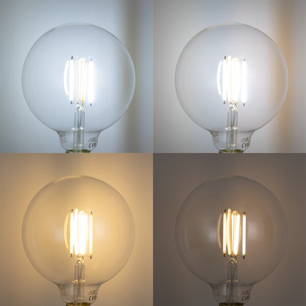 E27 LED žarulja s mogućnošću prigušivanja G125 prozirna 7W 806 lm 2700-6500K Zigbee