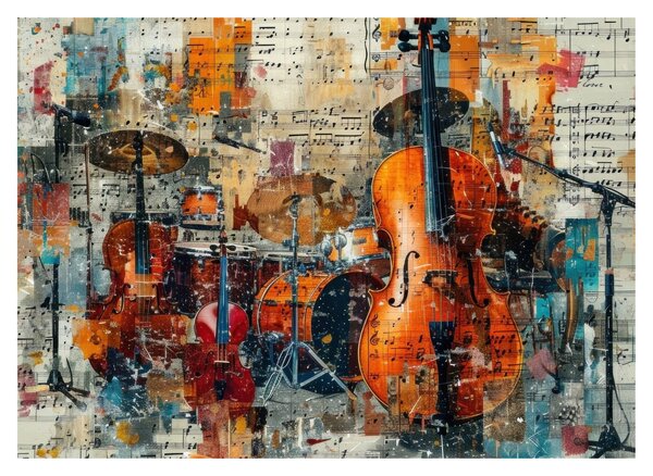 Slika - Glazbeni instrumenti (70x50 cm)