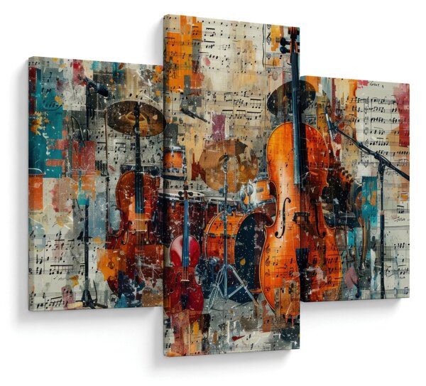 Slika - Glazbeni instrumenti (90x60 cm)