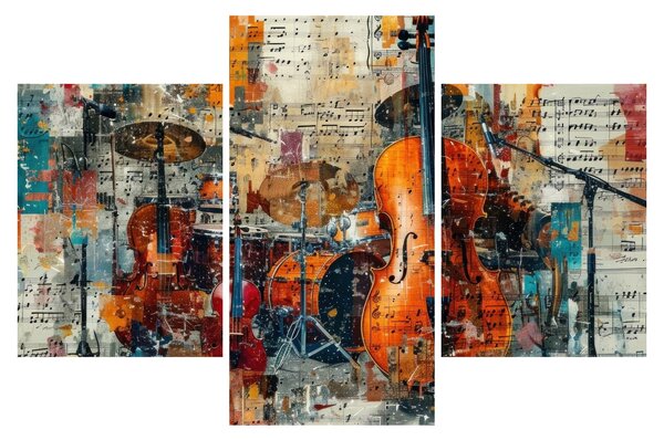 Slika - Glazbeni instrumenti (90x60 cm)