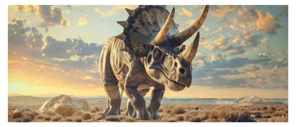 Slika - Triceratops (120x50 cm)