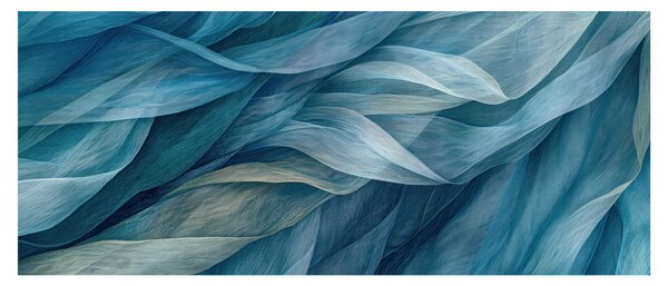 Slika - Plavi i bijeli valovi (120x50 cm)