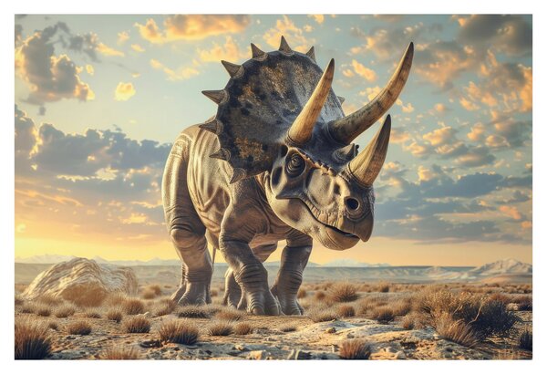 Slika - Triceratops (90x60 cm)