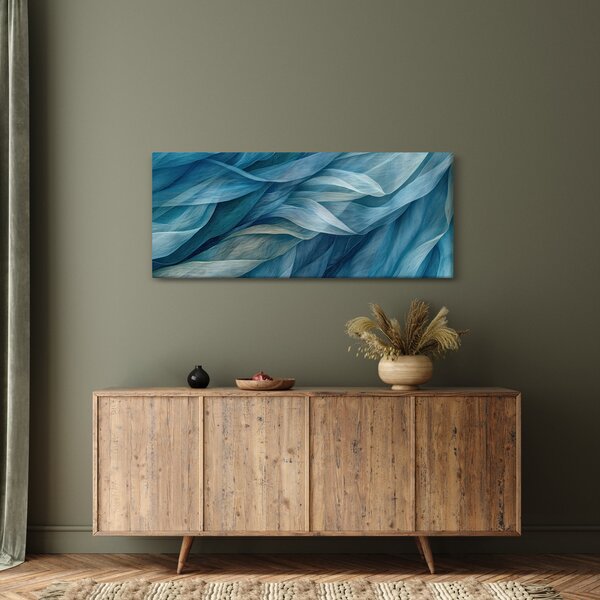 Slika - Plavi i bijeli valovi (120x50 cm)