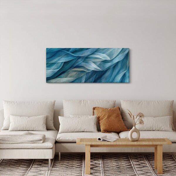 Slika - Plavi i bijeli valovi (120x50 cm)