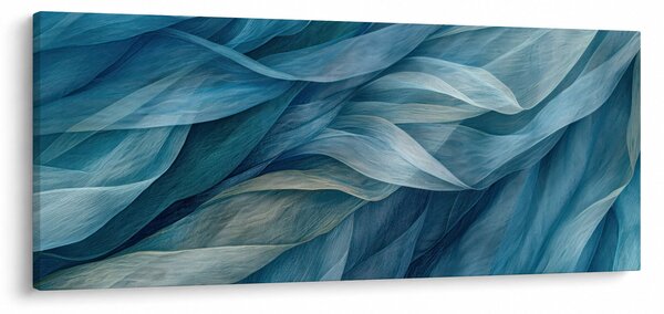 Slika - Plavi i bijeli valovi (120x50 cm)