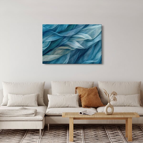 Slika - Plavi i bijeli valovi (90x60 cm)
