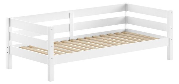 Bijeli dječji krevet od masivnog bora s podnicom 90x200 cm Margrit – Vipack