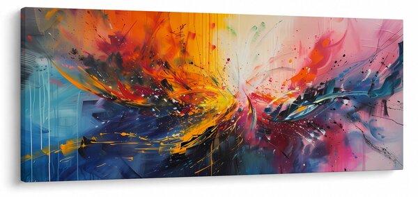 Slika - Apstrakcija boja (120x50 cm)
