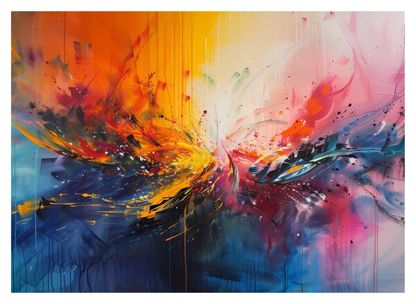 Slika - Apstrakcija boja (70x50 cm)