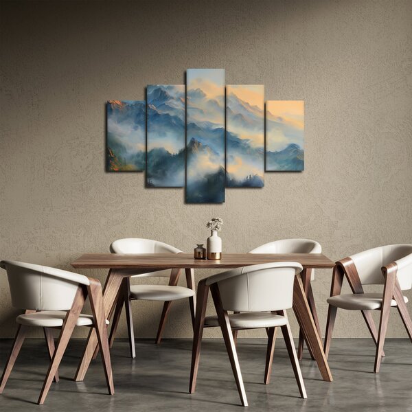 Slika - Naslikan planinski pejzaž (150x105 cm)