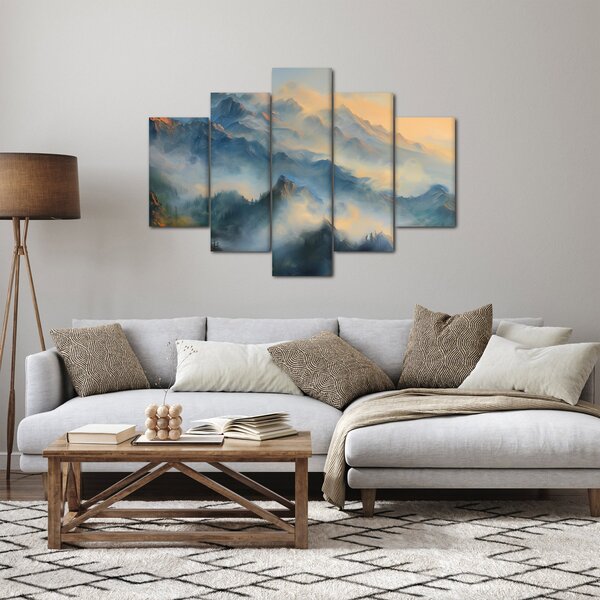 Slika - Naslikan planinski pejzaž (150x105 cm)