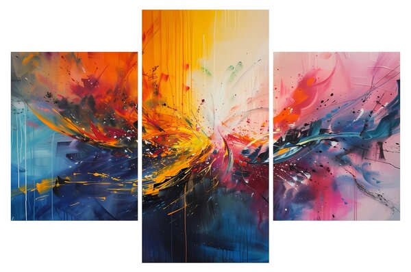 Slika - Apstrakcija boja (90x60 cm)