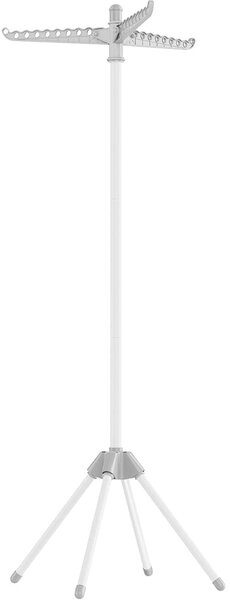 Stalak za sušenje rublja visine 150 cm, sivo-bijeli | SONGMICS