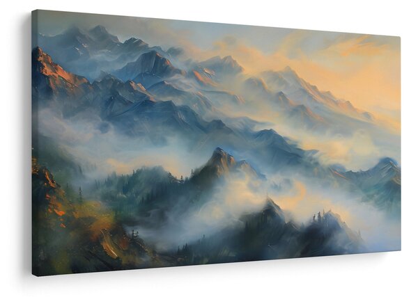 Slika - Naslikan planinski pejzaž (90x60 cm)