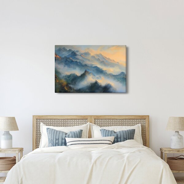 Slika - Naslikan planinski pejzaž (90x60 cm)