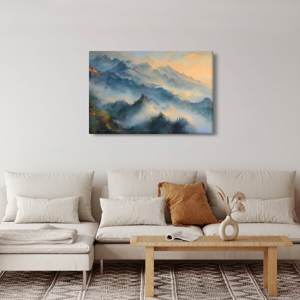 Slika - Naslikan planinski pejzaž (90x60 cm)