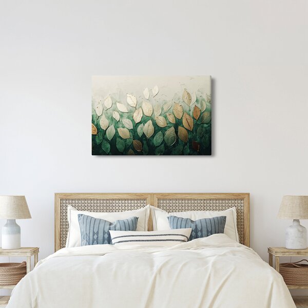 Slika - Zlatno-zeleno lišće (90x60 cm)