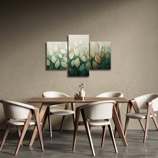 Slika - Zlatno-zeleno lišće (90x60 cm)