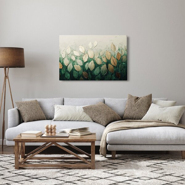 Slika - Zlatno-zeleno lišće (90x60 cm)
