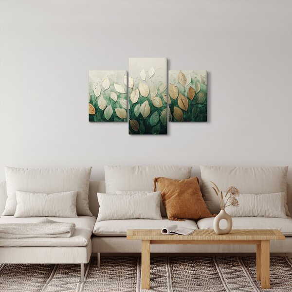 Slika - Zlatno-zeleno lišće (90x60 cm)