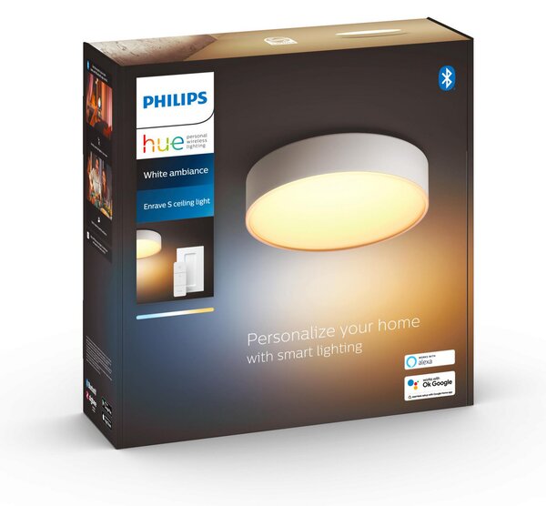 Stropne Svjetiljka Philips Hue, Philips Hue, prigušiv, Bijela, Dnevna soba, Metal, Moderan