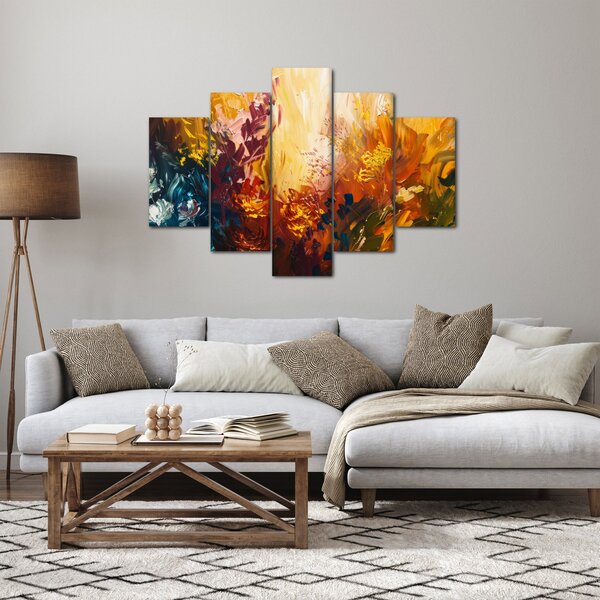 Slika - Apstraktna slika cvijeća (150x105 cm)