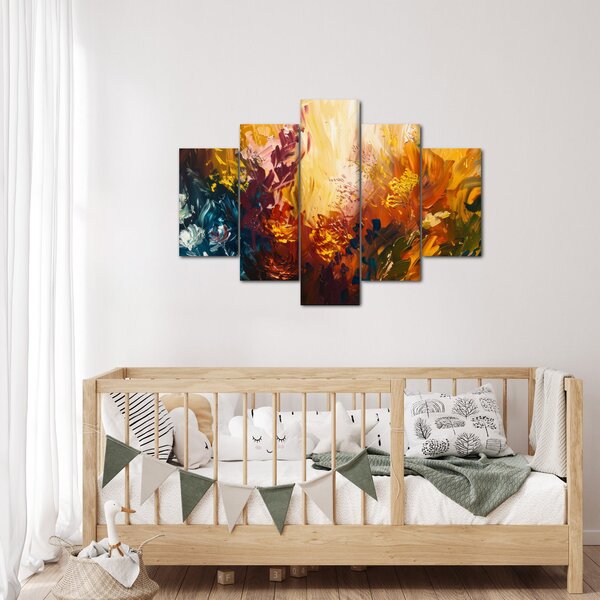 Slika - Apstraktna slika cvijeća (150x105 cm)