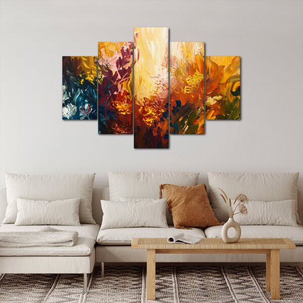 Slika - Apstraktna slika cvijeća (150x105 cm)