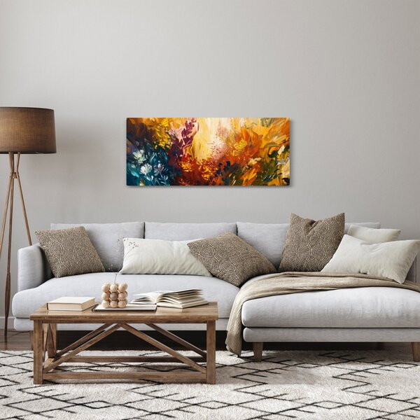 Slika - Apstraktna slika cvijeća (120x50 cm)
