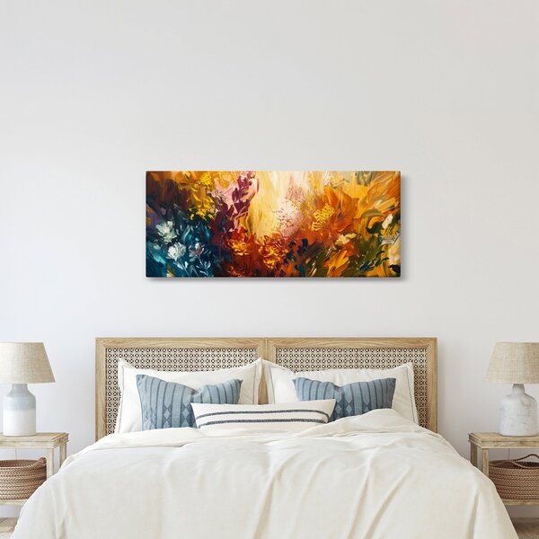 Slika - Apstraktna slika cvijeća (120x50 cm)
