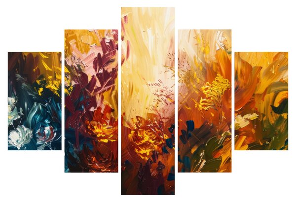 Slika - Apstraktna slika cvijeća (150x105 cm)