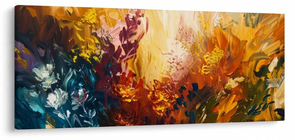 Slika - Apstraktna slika cvijeća (120x50 cm)